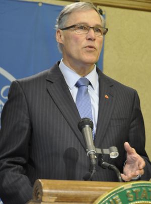 OLYMPIA -- Gov. Jay Inslee criticizes a Senate plan to change the estate tax during the special session. (Jim Camden)