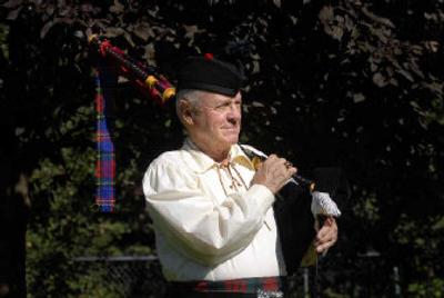 
Dellas Eaton, who took up the bagpipes about 12 years ago, plays funerals, veteran's events and traditional Scottish events around the region. 
 (JESSE TINSLEY Photos / The Spokesman-Review)
