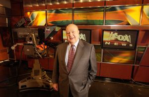 
Fox News CEO Roger Ailes poses at network headquarters in New York. The Fox News Channel will mark its 10th anniversary on Saturday faced with a yearlong ratings slump that has forced the network to rethink its news lineup. 
 (Photos: Associated Press, CNN, CNBC, MSNBC and Fox News / The Spokesman-Review)