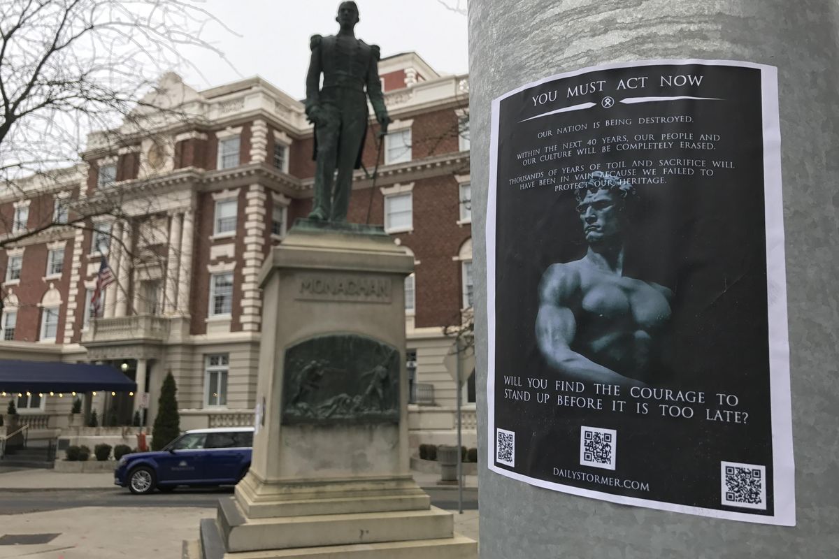 These signs were posted on Riverside Avenue, between Monroe Street and Jefferson Drive. The Spokane Club at 1002 W. Riverside Ave. said signs like these have been posted multiple times this week. (Jonathan Glover / The Spokesman-Review)