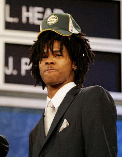 
Sonics pick Mickael Gelabale was going to cut his hair but was overruled by marketing consultants. 
 (Associated Press / The Spokesman-Review)