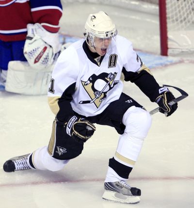 NHL scoring champ Evgeni Malkin and the Pittsburgh Penguins will have home ice against Philadelphia.  (Associated Press / The Spokesman-Review)