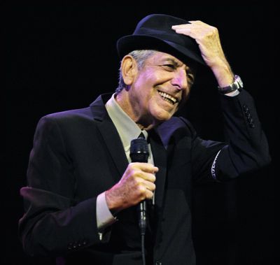 In this April 17, 2009, file photo, Leonard Cohen performs during the first day of the Coachella Valley Music & Arts Festival in Indio, Calif. (Chris Pizzello / Associated Press)