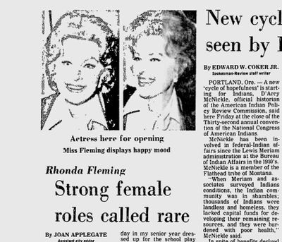 Movie star Rhonda Fleming attended the “grand opening” of the Fox Theater on Nov. 15, 1975. 
