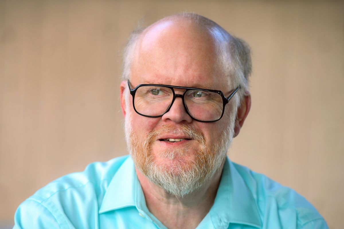 Steve Hoffman, a Seattle union leader and member of the Freedom Socialist Party, is running against U.S. Sen. Maria Cantwell and making several appearances in Spokane this week. (Dan Pelle / The Spokesman-Review)