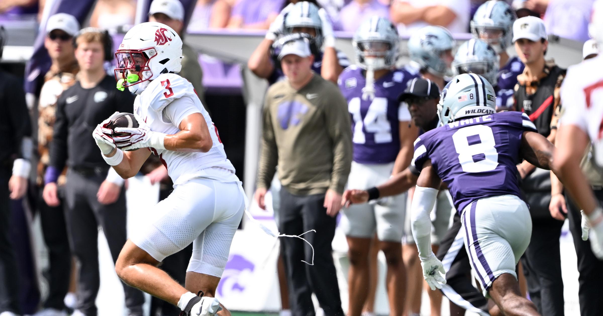 WSU safety Jaylen Thomas' two-interception day highlights otherwise sluggish outing from Cougar defense in loss to Kansas State