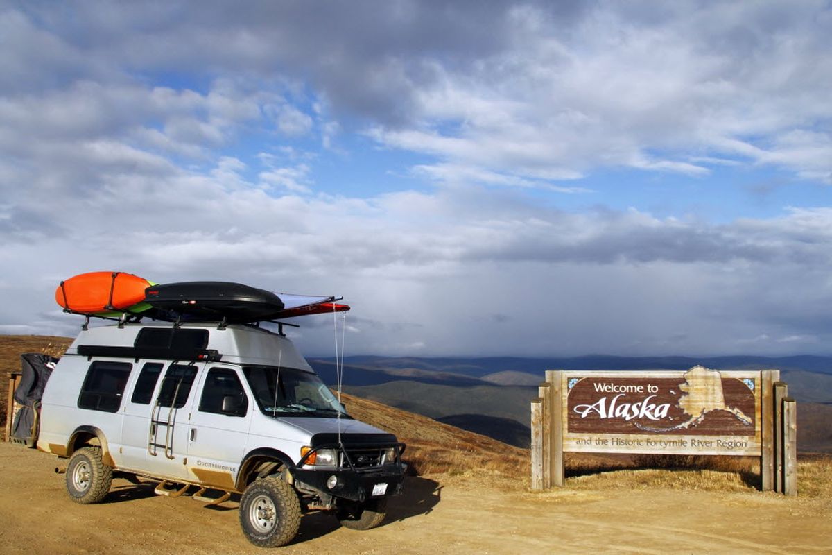The adventure begins here for Bill and Debbie Pierce of Spokane, who turned the lemons of being laid off as nurse anesthetists into lemonade by heading to Alaska for a kayaking adventure.  The 2005 Ford conversion van is named Eulah, after Debbie's grandmother who's gift made the van purchase possible. (Bill Pierce)