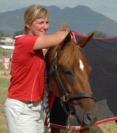 
Karen O'Connor and her pony, Theodore O'Connor, will run with the big boys this weekend at the Pan Am Games. Associated Press
 (Associated Press / The Spokesman-Review)