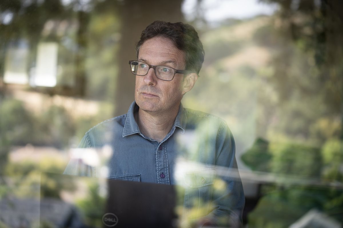 Keast is worried about artificial intelligence's impact on his classroom this fall. (MUST CREDIT: Photo for The Washington Post by Charles Ommanney)  (Charles Ommanney/For the Washington Post)