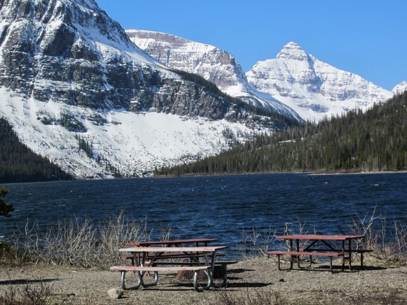 The view from Glacier National Park's Two Medicine campground on April 16, 2015. (National Park Service)