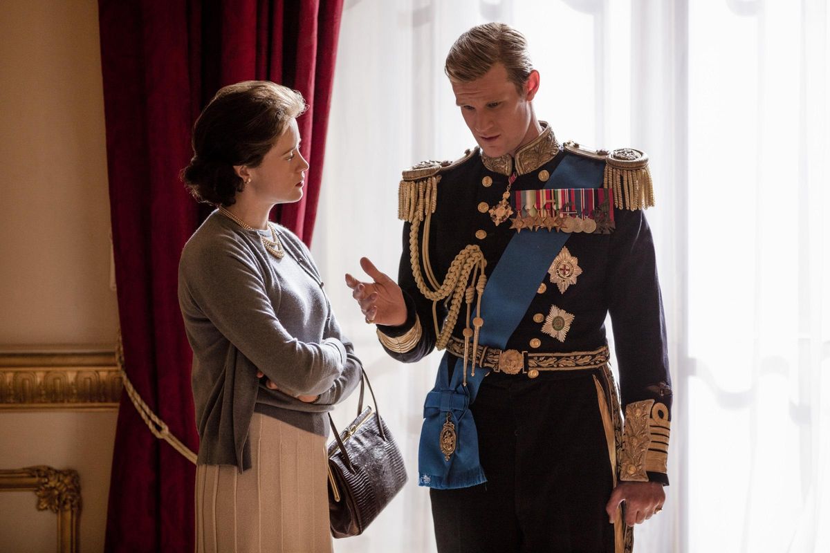 Claire Foy and Matt Smith in “The Crown.” (Robert Viglasky / Netflix / Netflix)
