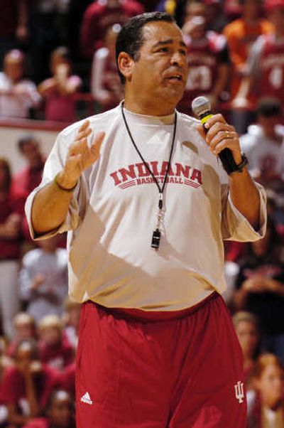 
Indiana coach Kelvin Sampson talked to fans at last week's Hoosier Hysteria. Associated Press
 (Associated Press / The Spokesman-Review)