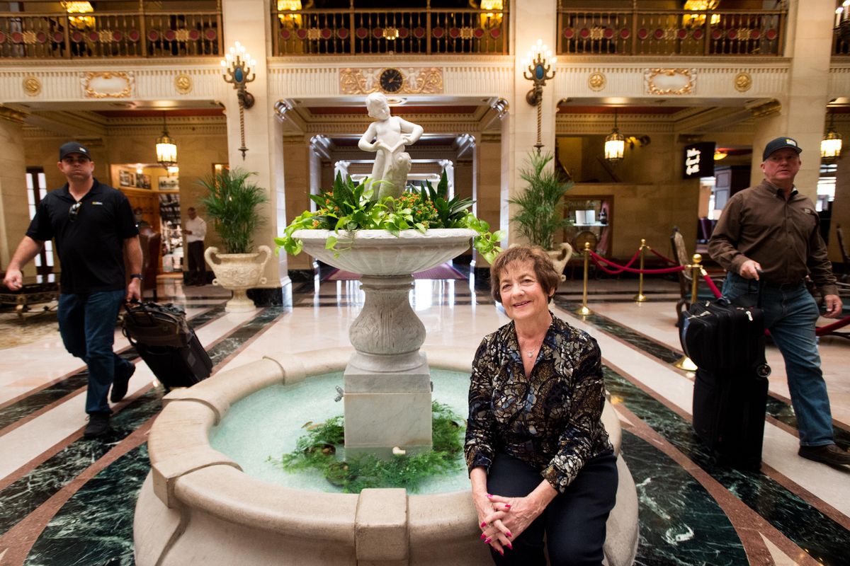Ellen Robey, a community volunteer,  is receiving the YWCA Women of Achievement 2017 Lifetime Achievement Award. She is pictured in the lobby of the Davenport Hotel on Tuesday, Sept. 26, 2017, in Spokane. Robey spearheaded the restoration of the Davenport Hotel. She was the former president of the Friends of the Davenport. (Tyler Tjomsland / The Spokesman-Review)