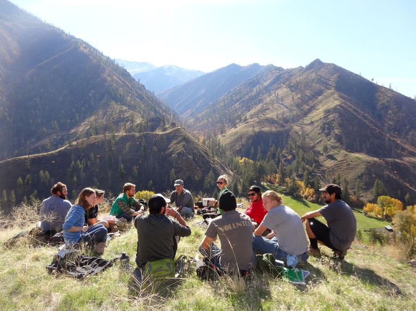 Students in the University of Idaho’s first Semester in the Wild program take a class in the Frank Church-River of No Return Wilderness in Idaho. (Associated Press)