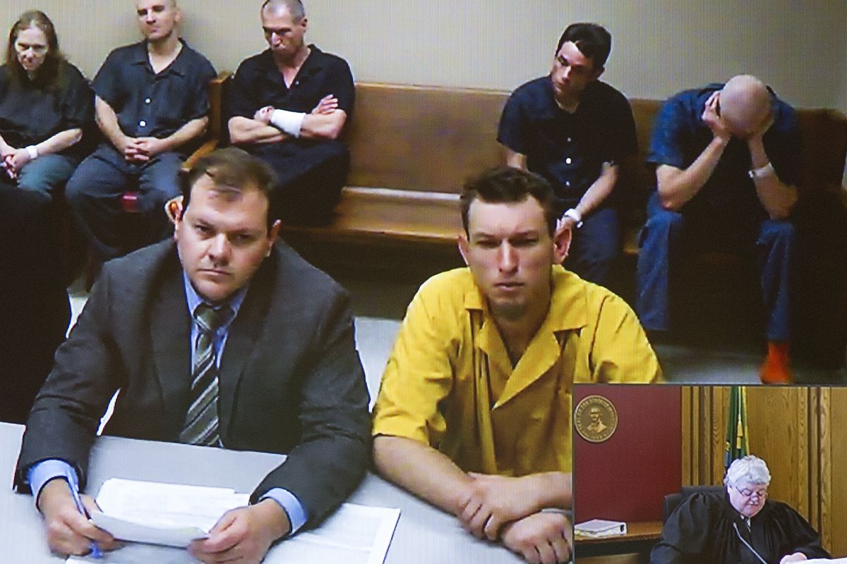 During his first appearance, Superior Court Judge James Triplet set a $500,000 bond for Jason Hart, 27, right. (Colin Mulvany)