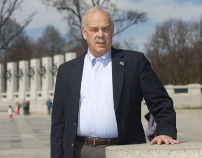 Head of the National Park Foundation Dan Wenk poses for a photo March 23, 2015, at the World War II Memorial on the National Mall in Washington. Wenk, who has been superintendent of Yellowstone since 2011, announce Friday, June 1, 2018, he would be retiring next March. (Pablo Martinez Monsivais / AP)