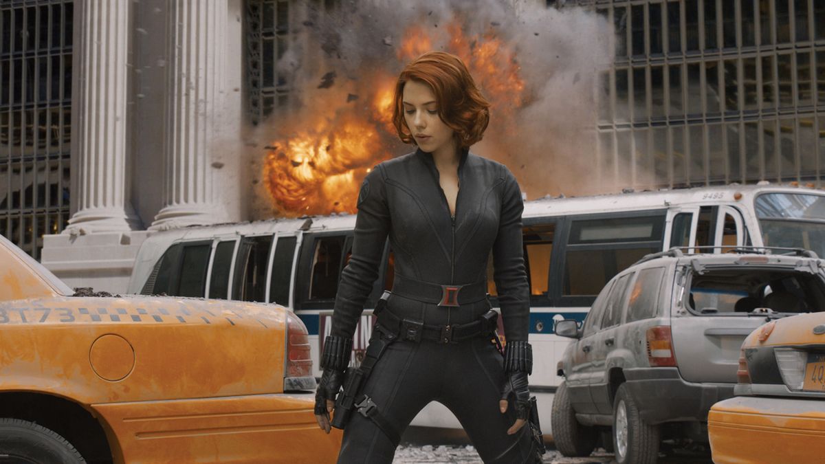 “Black Widow,” starring Scarlett Johansson, is out Friday in theaters and on Disney+ Premier Access. (Marvel Studios)