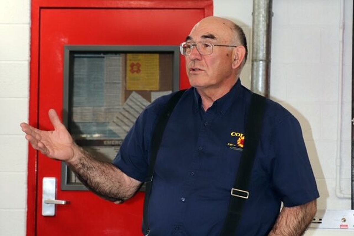 Longtime Colfax firefighter Jim Krouse died of an apparent heart attack Saturday while fighting a fire. He was 76.   (PHOTO COURTESY OF CRAIG CORBEILL)
