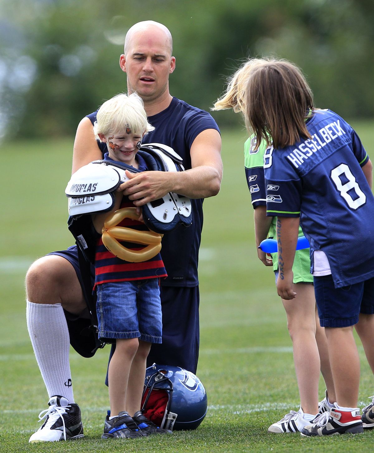NFL’s future: Will Henry Hasselbeck, 5, be grouped with like-named quarterbacks as dad, Matt, is this year?  (Associated Press)