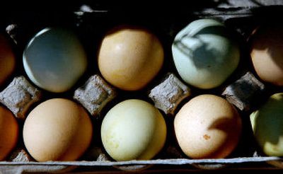 
Fresh eggs from RTR Farms in Clark Fork, Idaho. These items and others are available at the Kootenai County Farmers' Market. 
 (Brian Plonka / The Spokesman-Review)