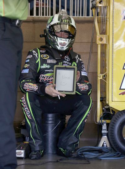 Kyle Busch’s victory in Fontana, Calif., is the ninth consecutive time a Joe Gibbs Racing driver has won on the two-mile oval. (Associated Press)
