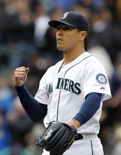 Demoted: Brandon League has lost his job as the Mariners’ closer/C5 (Associated Press)