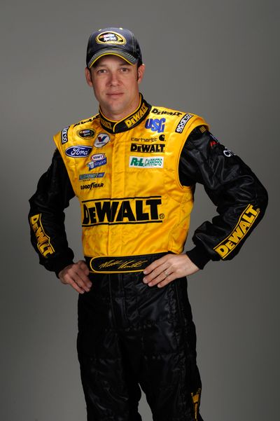 Matt Kenseth, driver of the No. 17 DeWalt Ford Fusion, grabbed the NASCAR Sprint Cup Coors Light Pole Award at Darlington, S.C. (Photo courtesy of NASCAR) (Sam Greenwood / The Spokesman-Review)