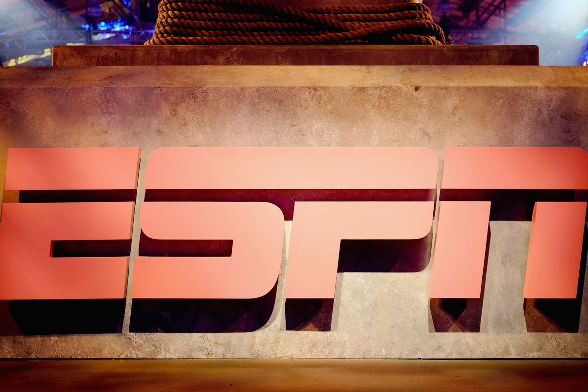 A view of the company logo during ESPN The Party on Feb. 5, 2016, in San Francisco. (Mike Windle/Getty Images North America/TNS)