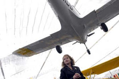 
Pamela Riddle Bird, PhD., gave a tour of the Bird Aviation Museum and Invention Center near Sandpoint. The grand opening will be next Saturday and July 8. 
 (Kathy Plonka / The Spokesman-Review)