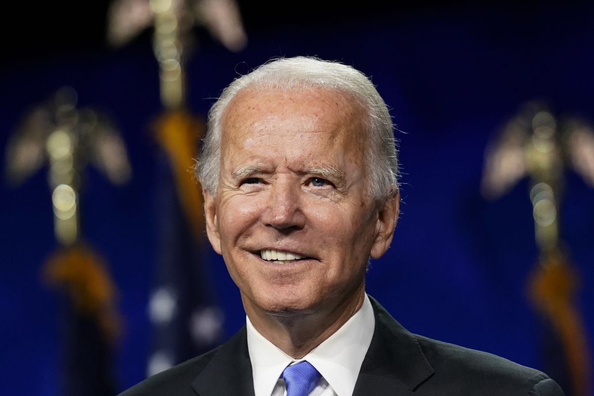 Democratic presidential candidate former Vice President Joe Biden speaks during the fourth day of the Democratic National Convention, Thursday, Aug. 20, 2020, at the Chase Center in Wilmington, Del.  (Andrew Harnik)