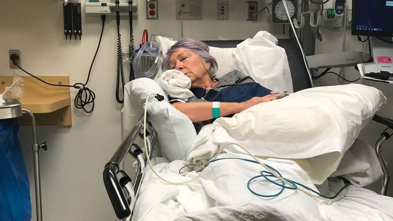 Virginia Pearsall was hospitalized after being knocked down from behind by a bicyclist as she walked on the Centennial Trail on Sept. 29, 2017. (Courtesy)