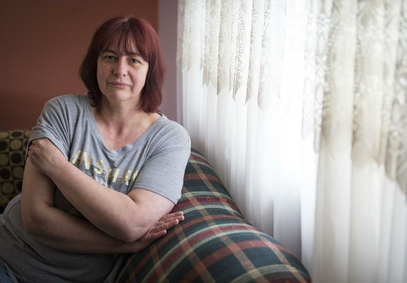 Namira Bajric was widowed in her 40s. She's from Eastern Europe, and works in housekeeping at Northern Quest for minimum wages and has a difficult time making ends meet. She received help from Widows Might. (Colin Mulvany / The Spokesman-Review)