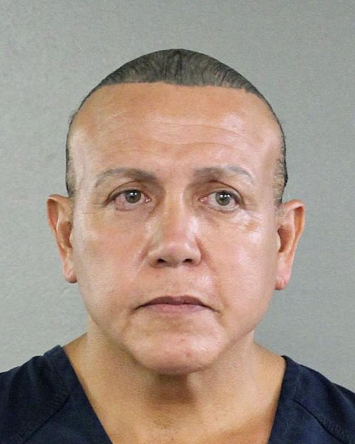 In this undated photo released by the Broward County Sheriff’s office, Cesar Sayoc is seen in a booking photo, in Miami. Federal authorities took Sayoc, 56, of Aventura, Fla., into custody Friday, Oct. 26, 2018 in Florida in connection with the mail-bomb scare that earlier widened to 12 suspicious packages, the FBI and Justice Department said. (AP)