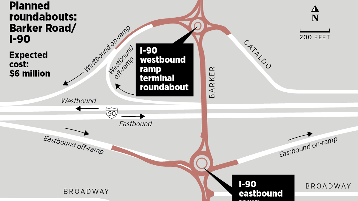 Project for Barker Road, Interstate 90 roundabouts in design phase ...