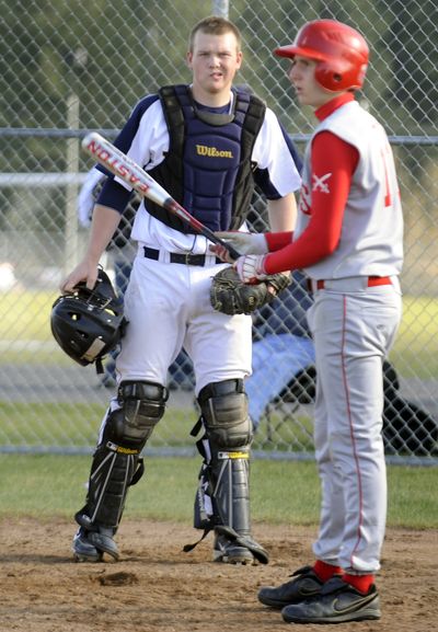 colinm@spokesman.com Jake Schrader is Mead’s catcher after playing first base as a junior. (Colin Mulvany)