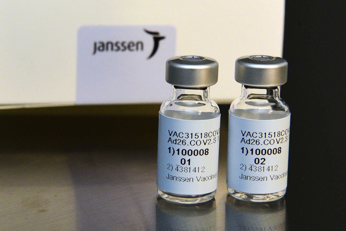 This Sept. 2020 photo provided by Johnson & Johnson shows the investigational Janssen COVID-19 vaccine. Johnson & Johnson