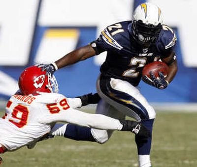 
Chargers and LaDainian Tomlinson visit Denver today. Associated Press
 (Associated Press / The Spokesman-Review)