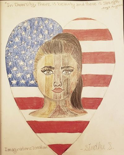 A drawing by Liberty Lake Elementary School sixth-grader Sindhu Surapaneni is featured on the Duke University Talent Identification Program mazagine.  (Courtesy)