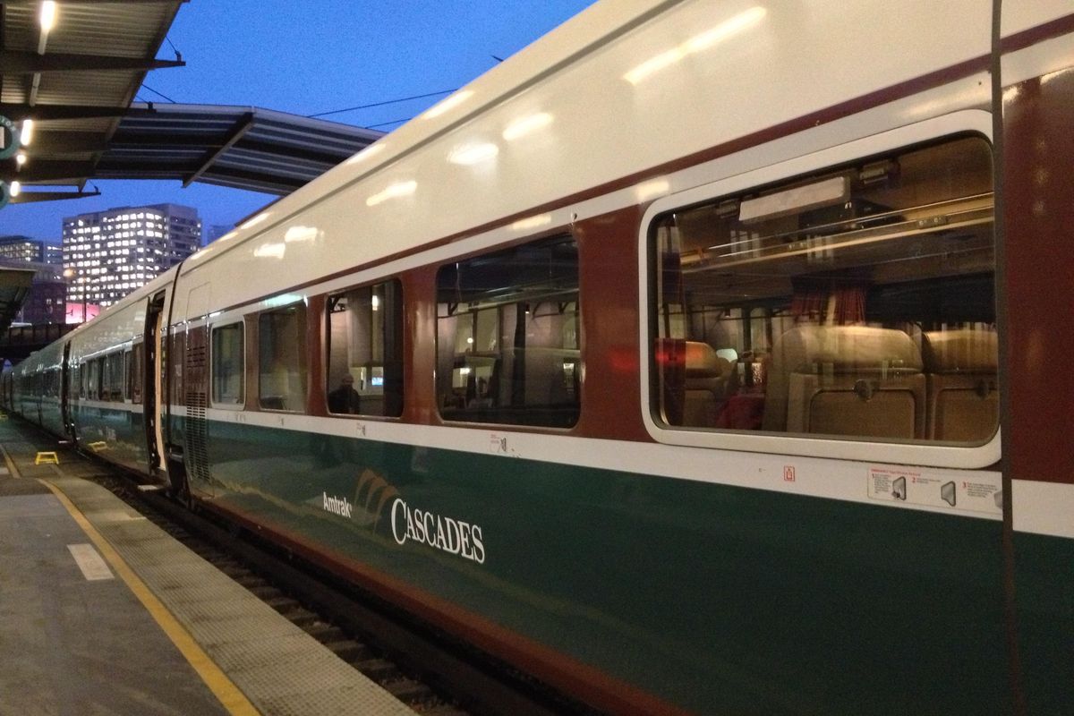 The Amtrak Cascades at waits Seattle