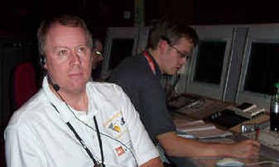 
UI professor David Atkinson waits at Mission Control for the probe's arrival at one of Saturn's moons. 
 (Photo courtesy of David Atkinson / The Spokesman-Review)