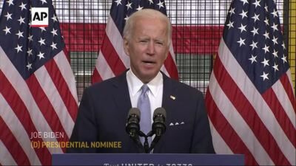 Democratic presidential nominee Joe Biden says President Donald Trump is unable to stop the violence happening across the country "because for years he has fomented it." The remarks follow another violent weekend that left a protester dead. 