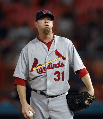 Ryan Franklin, an All-Star just two years ago, saw his days with the St. Louis Cardinals come to an end Wednesday. (Associated Press)