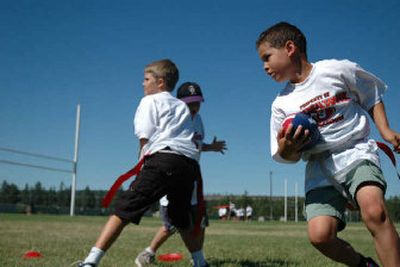 
Skyhawks sports camps – from football and baseball to cheerleading and roller hockey – keep many area youth busy and active during summer. 
 (Photo courtesy of Skyhawks / The Spokesman-Review)