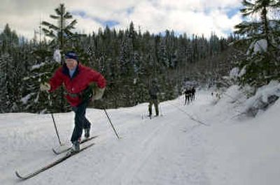 
 Cross country skiers are out for a day of fun at Fourth of July Pass recreation area. Today is a free-ski day at the ski area.
 (File/ / The Spokesman-Review)