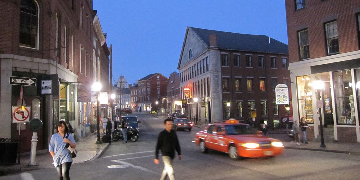 Bricks are heavily featured in the buildings of downtown Portland, Maine.