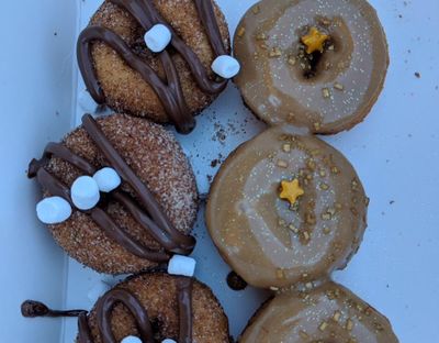 Hello Sugar specializes in mini doughnuts and plans to open a second location in Spokane Valley. The flagship store opened in June and shares space in Kendall Yards with Indaba Coffee Roasters. (Adriana Janovich / The Spokesman-Review)