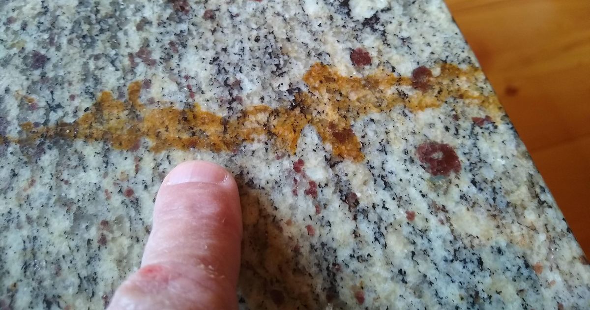 Rust Stains In Granite Countertops, What Removes Stains From Granite Countertops
