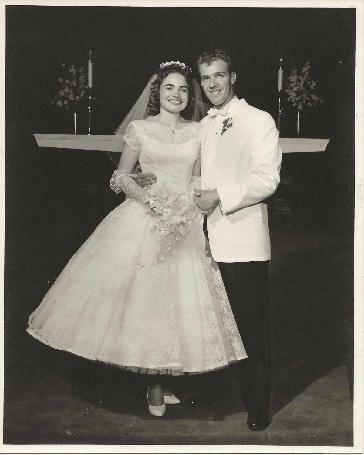 Ninna Petrone and Jerry Gendreau are photographed for their wedding in San Pedro, Calif., on Sept. 4, 1960. 