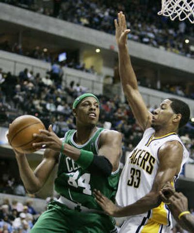 
Pacers' Danny Granger can't stop Celtics' Paul Pierce.Associated Press
 (Associated Press / The Spokesman-Review)