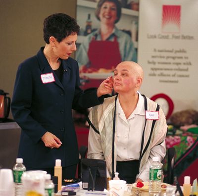 Makeup artist Teresa Lopuchin works with a participant in the Look Good, Feel Better program.  (Associated Press / The Spokesman-Review)